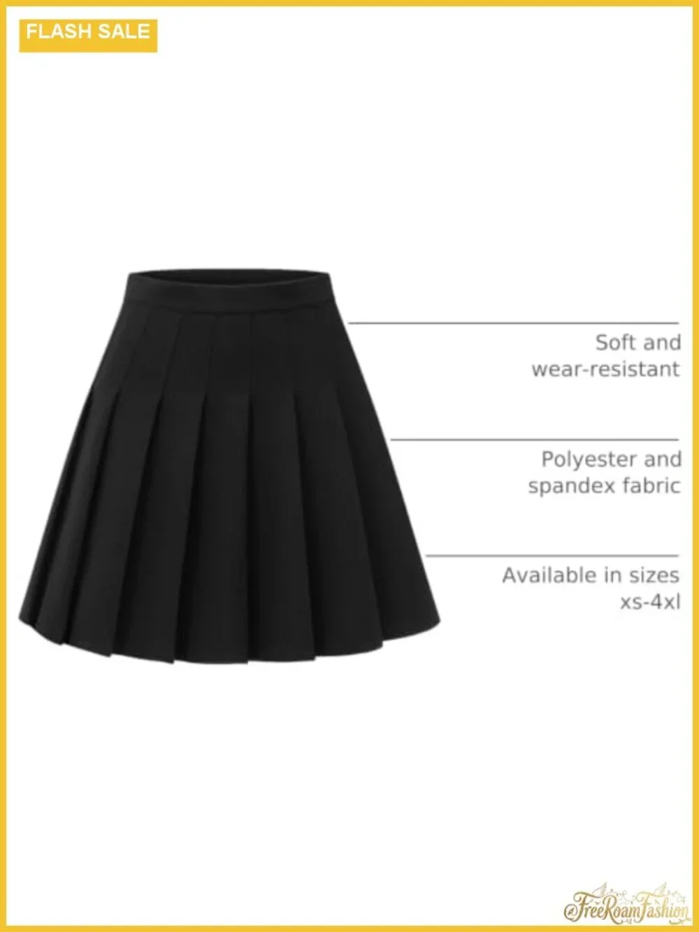 Women's High-Waisted Pleated A-Line Mini Skater Skirt